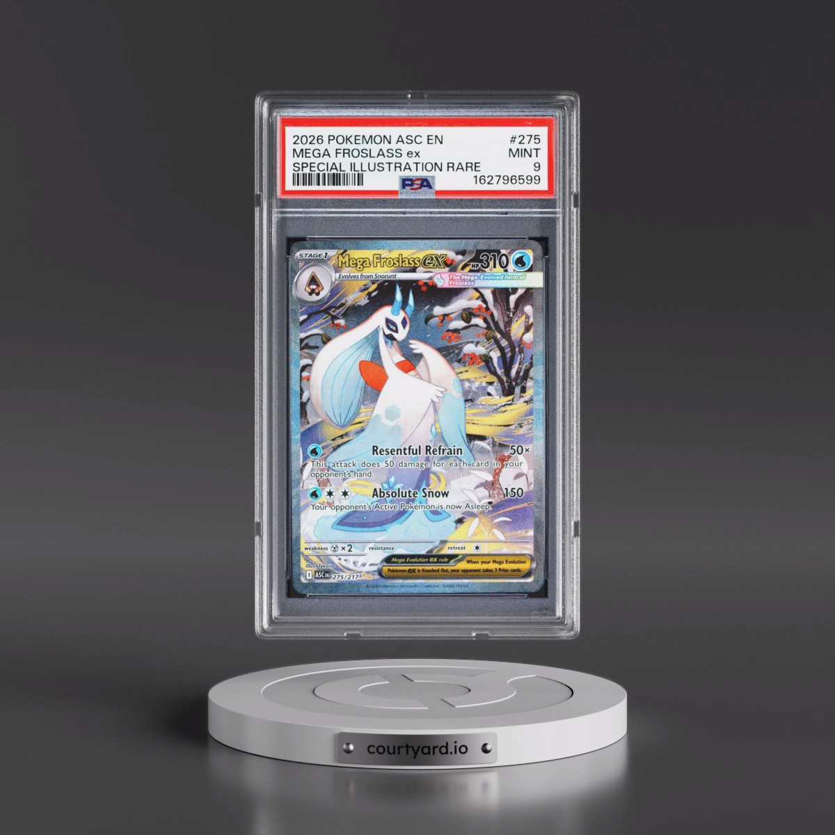 2026 Pokémon Asc EN-Ascended Heroes #275 Mega Froslass EX - Holo Special Illustration Rare (PSA 9 MINT)