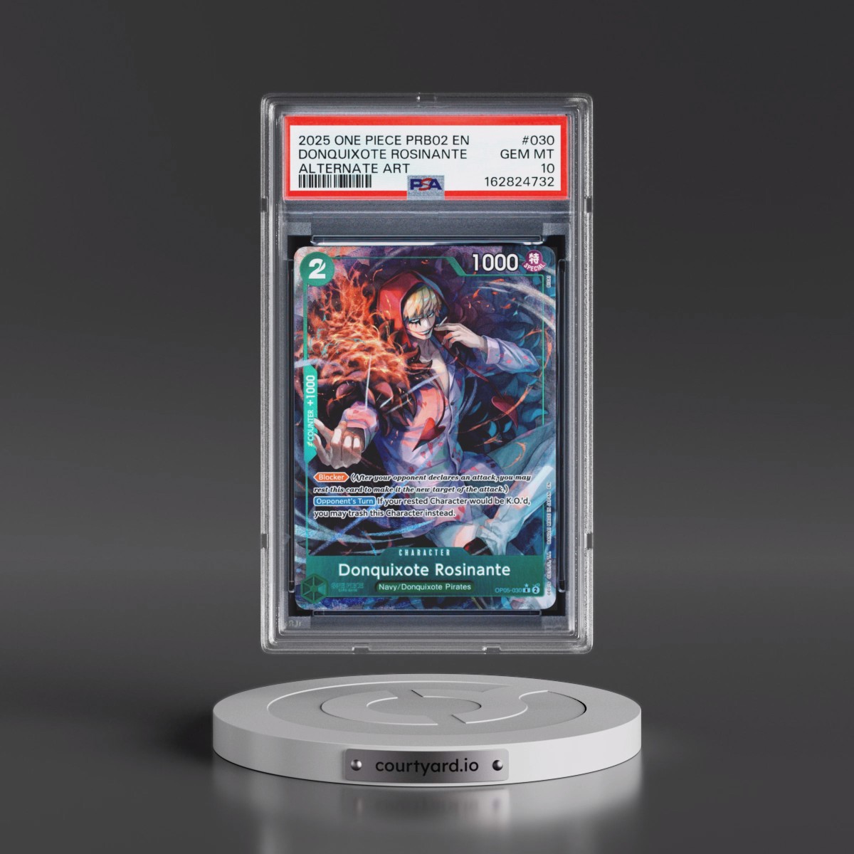 2025 One Piece PRB02-Premium Booster -One Piece Card the Best- Vol.2 #030 Donquixote Rosinante - Alternate Art (PSA 10 GEM MINT)