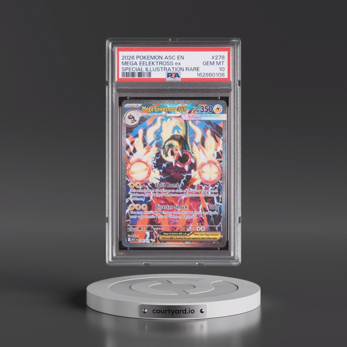 2026 Pokémon Asc EN-Ascended Heroes #278 Mega Eelektross EX - Holo Special Illustration Rare (PSA 10 GEM MINT)