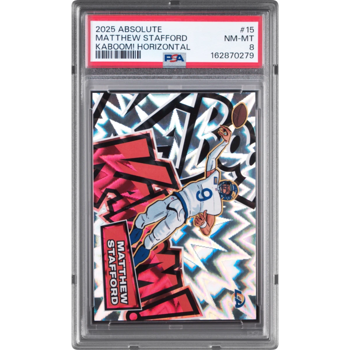 2025 Panini Absolute Kaboom! Horizontal #15 Matthew Stafford (PSA 8 NM-MT)