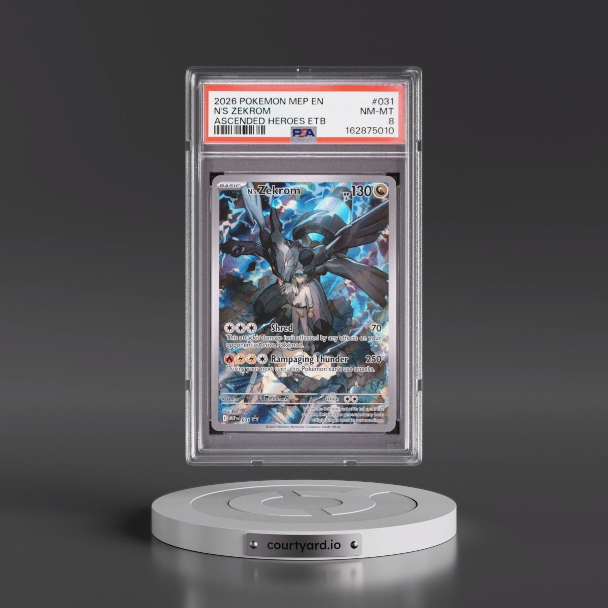2026 Pokémon Mep EN-Me Black Star Promo #031 N's Zekrom - Ascended Heroes Elite Trainer Box (PSA 8 NM-MT)