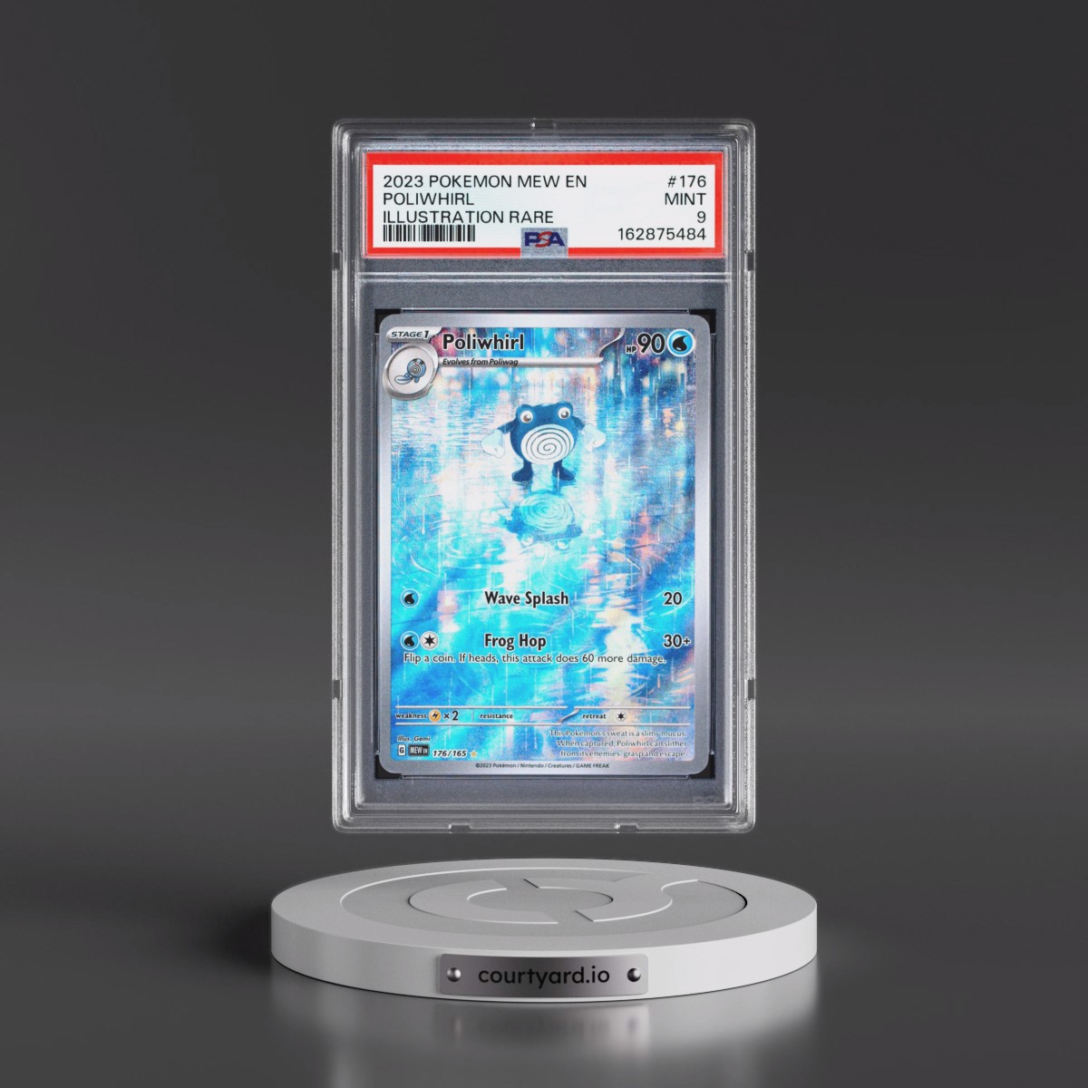 2023 Pokémon Mew EN-151 #176 Poliwhirl - Illustration Rare (PSA 9 MINT)