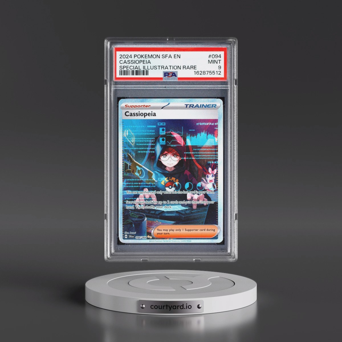2024 Pokémon Sfa EN-Shrouded Fable #094 Cassiopeia - Special Illustration Rare (PSA 9 MINT)
