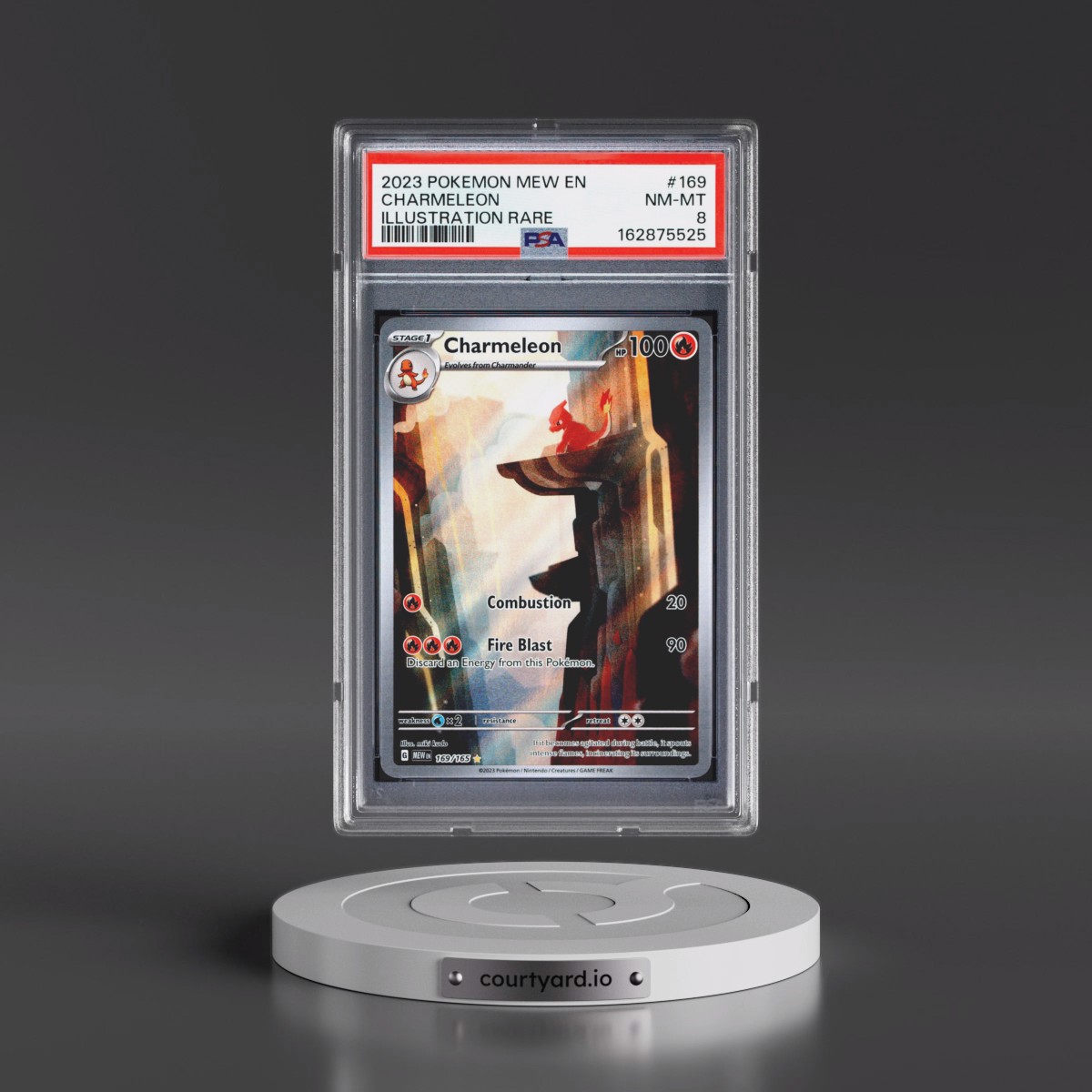 2023 Pokémon Mew EN-151 #169 Charmeleon - Illustration Rare (PSA 8 NM-MT)
