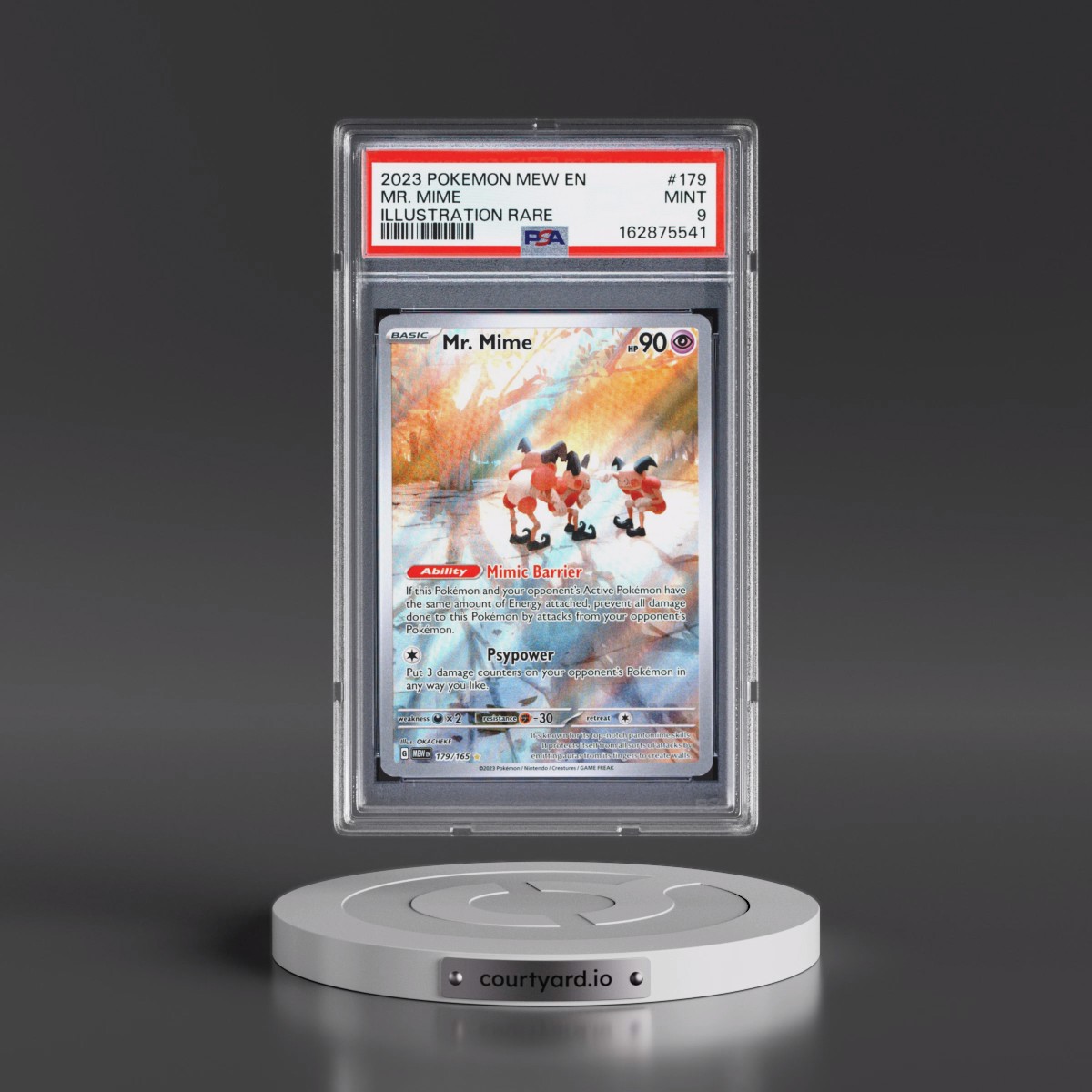 2023 Pokémon Mew EN-151 #179 Mr. Mime - Illustration Rare (PSA 9 MINT)