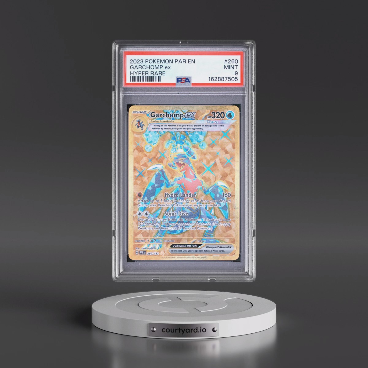 2023 Pokémon Par EN-Paradox Rift #260 Garchomp EX - Holo Hyper Rare (PSA 9 MINT)