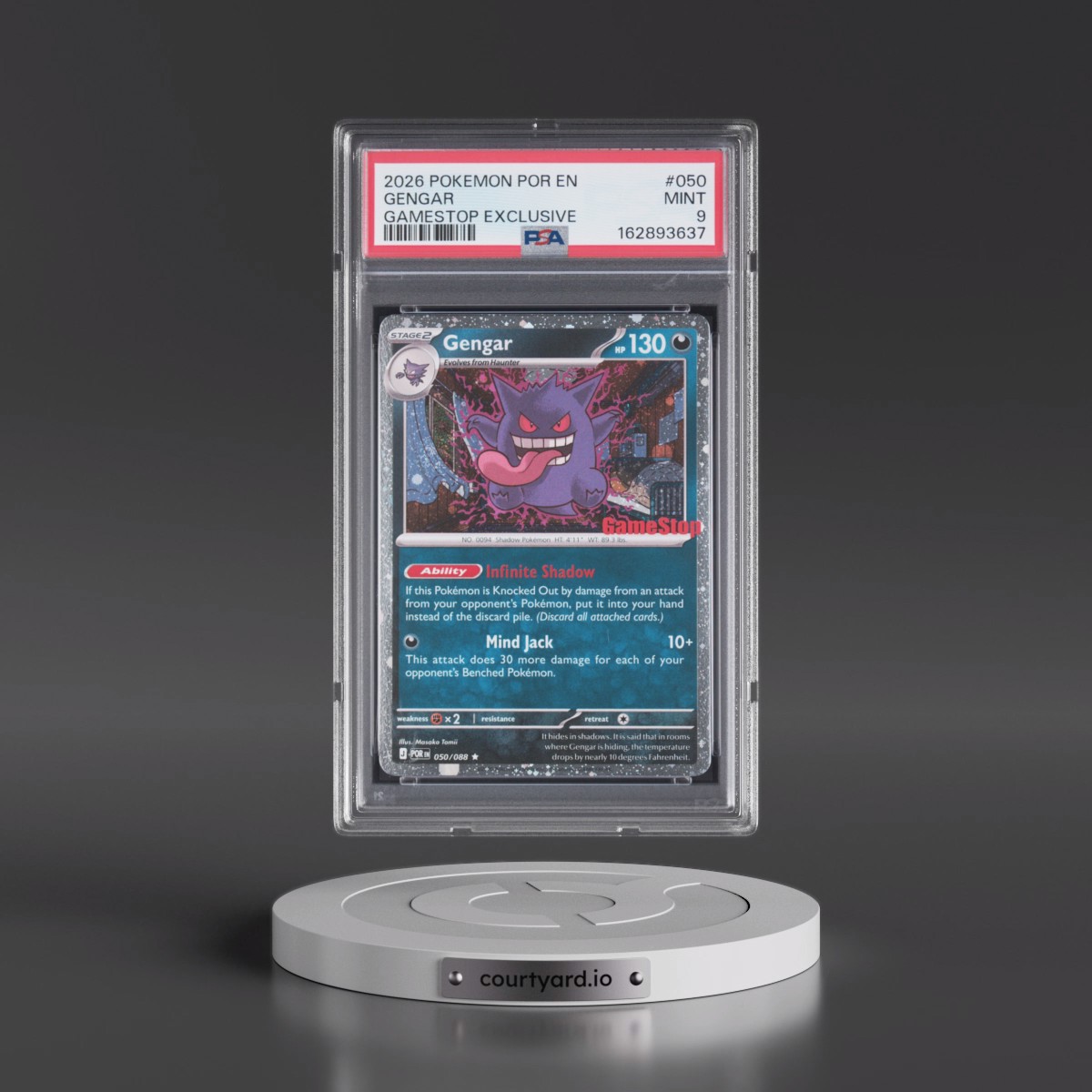 2026 Pokémon Por EN-Perfect Order #050 Gengar - Gamestop Exclusive (PSA 9 MINT)