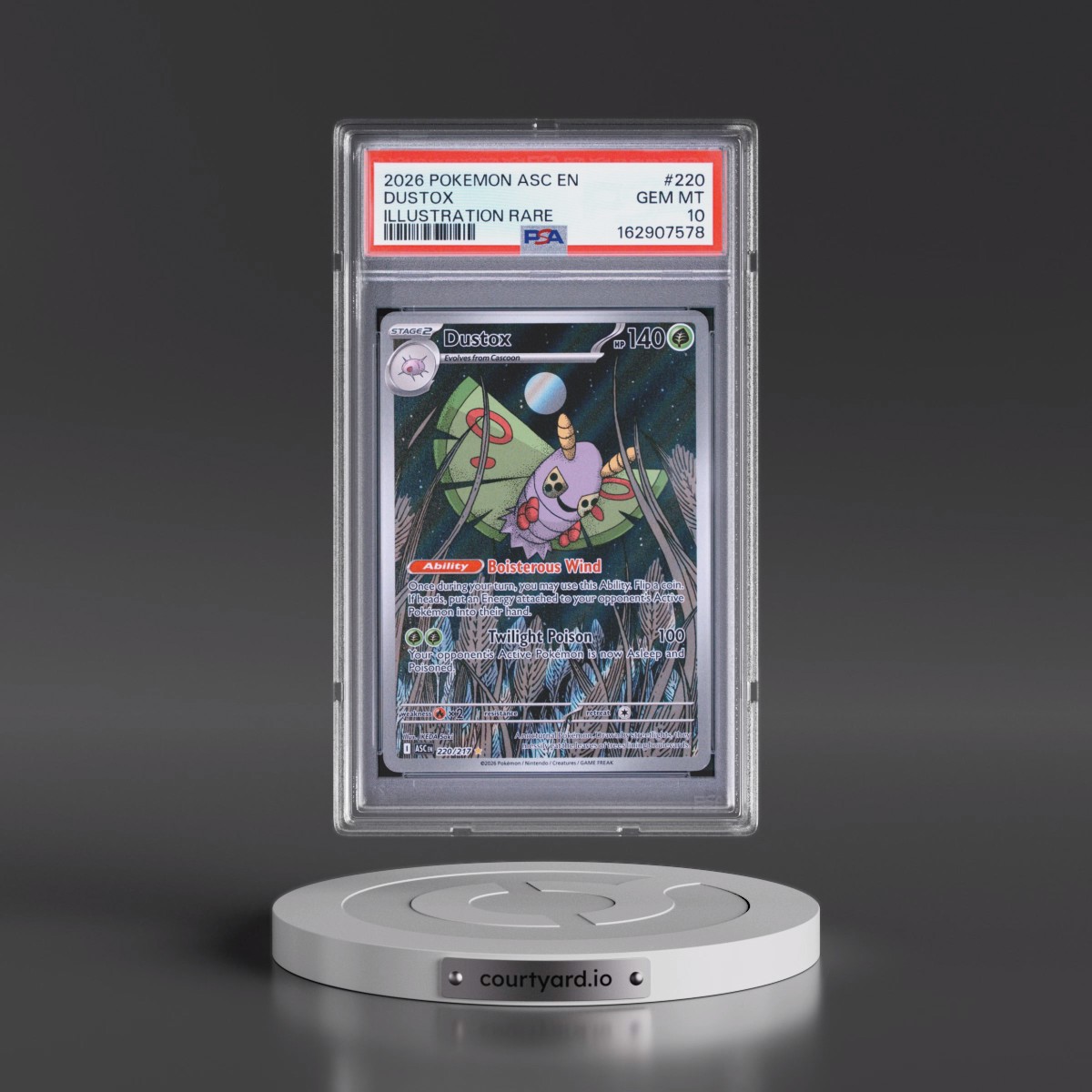 2026 Pokémon Asc EN-Ascended Heroes #220 Dustox - Illustration Rare (PSA 10 GEM MINT)