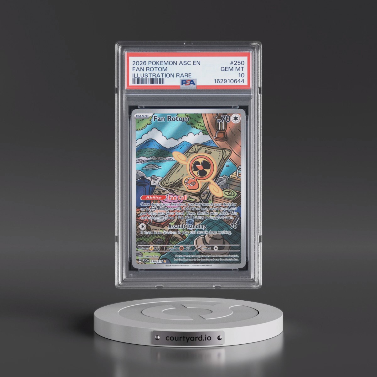 2026 Pokémon Asc EN-Ascended Heroes #250 Fan Rotom - Illustration Rare (PSA 10 GEM MINT)