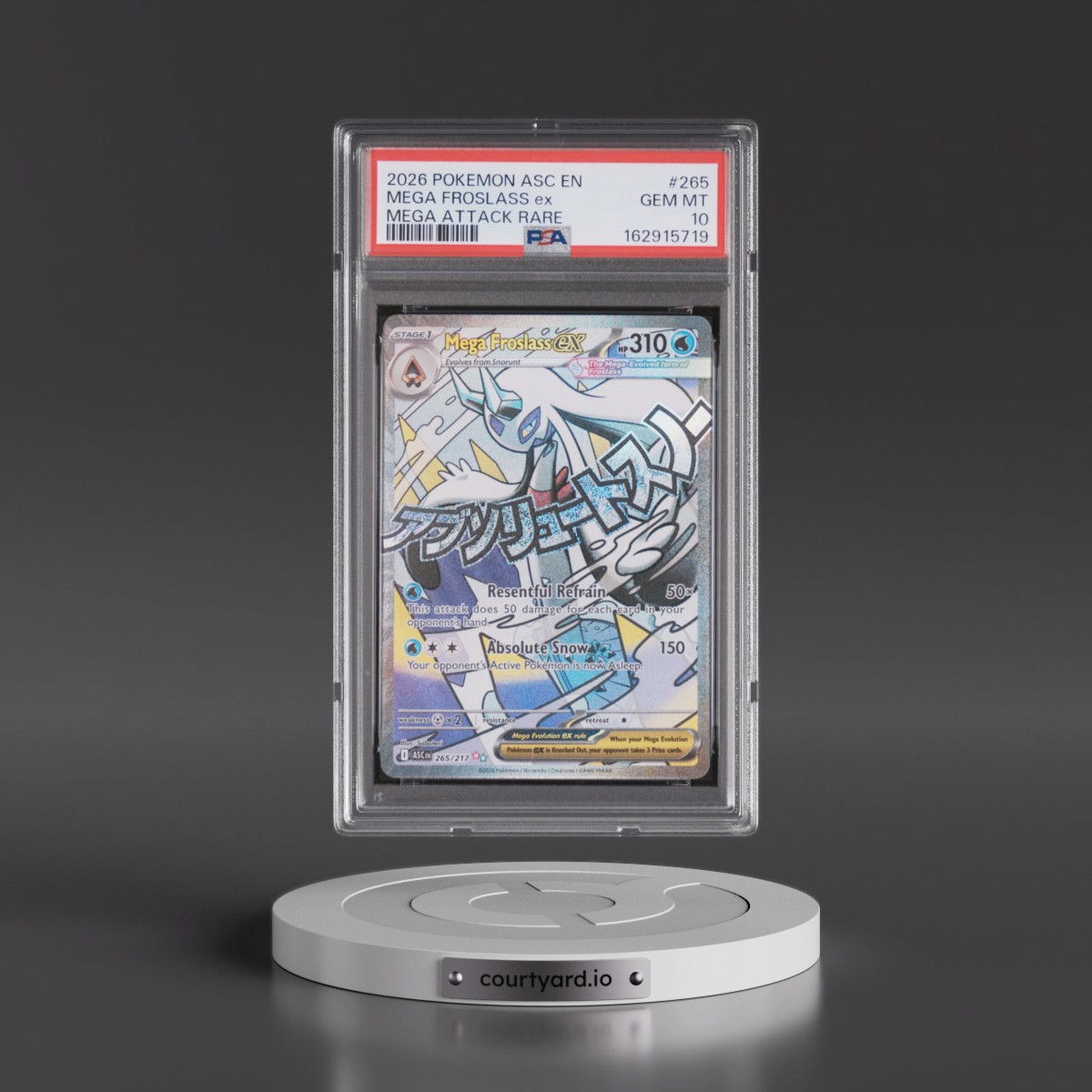 2026 Pokémon Asc EN-Ascended Heroes #265 Mega Froslass EX - Holo Mega Attack Rare (PSA 10 GEM MINT)