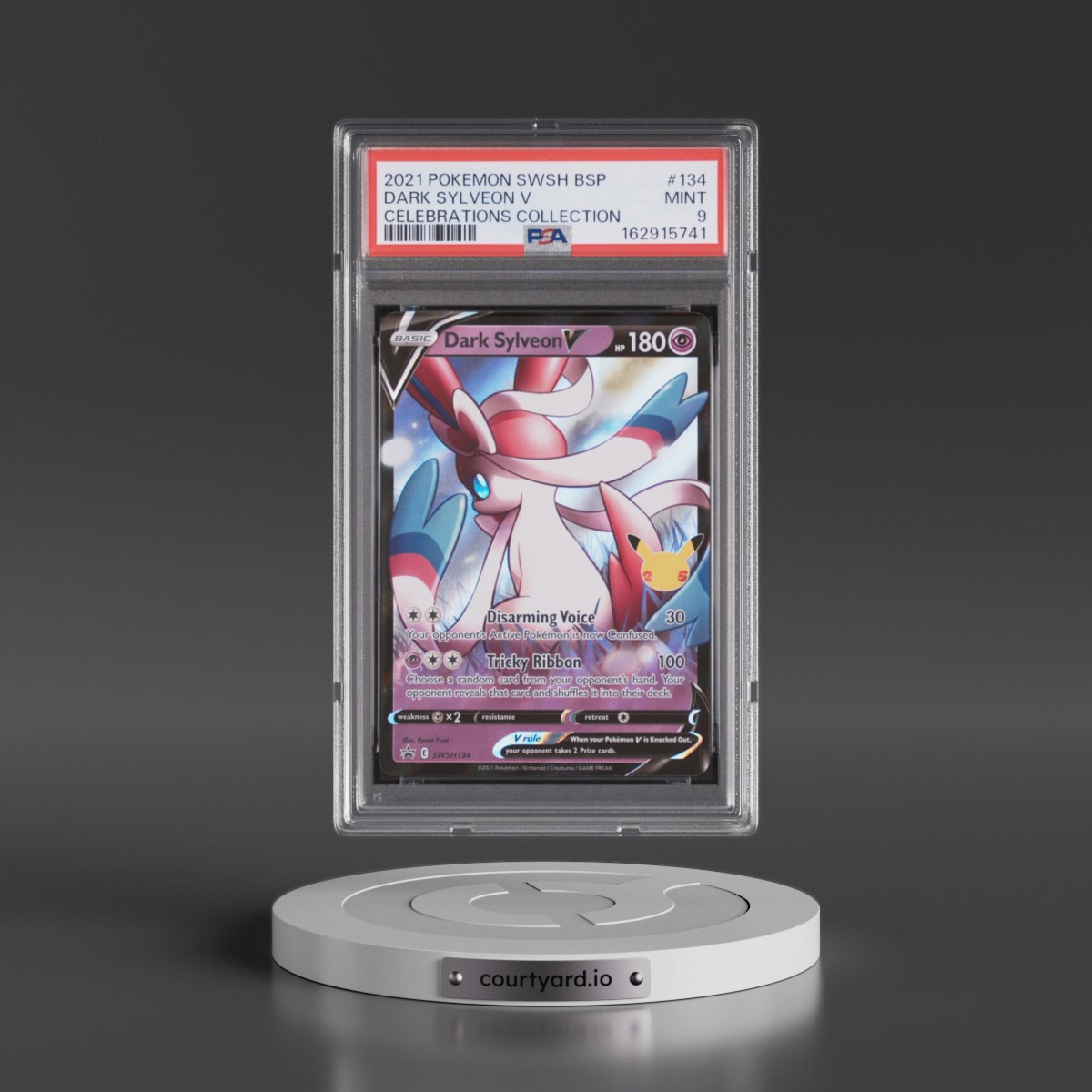 2021 Pokémon Swsh Black Star Promo Dark Sylveon V - Holo Celebrations Collection #134 PSA 9