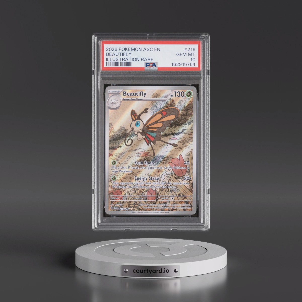 2026 Pokémon Asc EN-Ascended Heroes #219 Beautifly - Illustration Rare (PSA 10 GEM MINT)