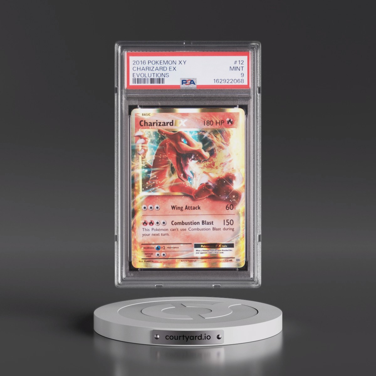 2016 Pokémon XY Evolutions #12 Charizard EX - Holo (PSA 9 MINT)