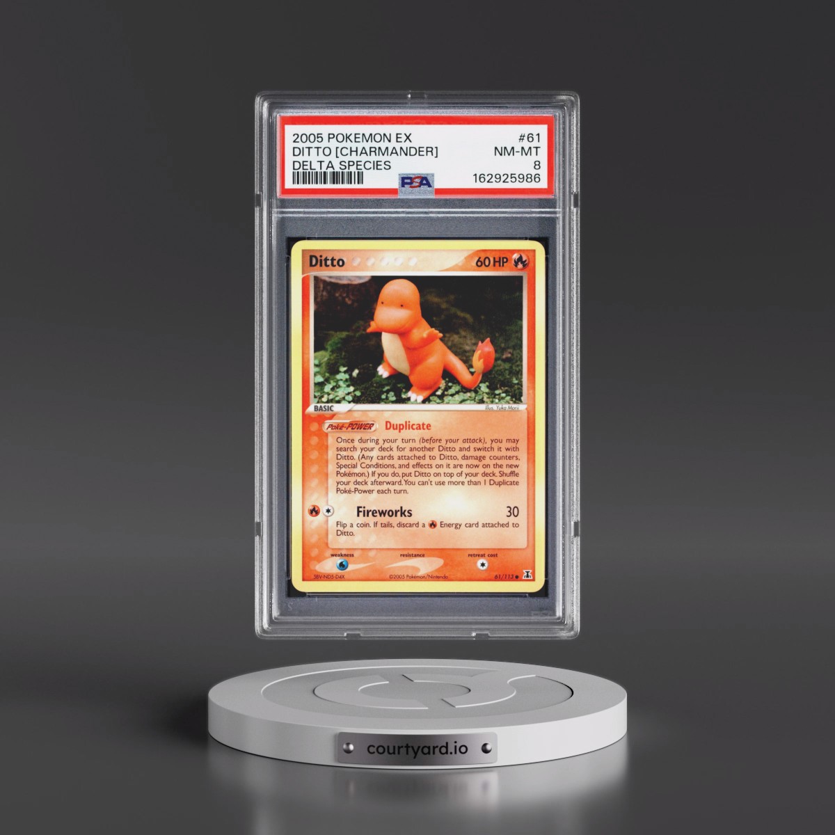 2005 Pokémon EX Delta Species #61 Ditto [Charmander] (PSA 8 NM-MT)