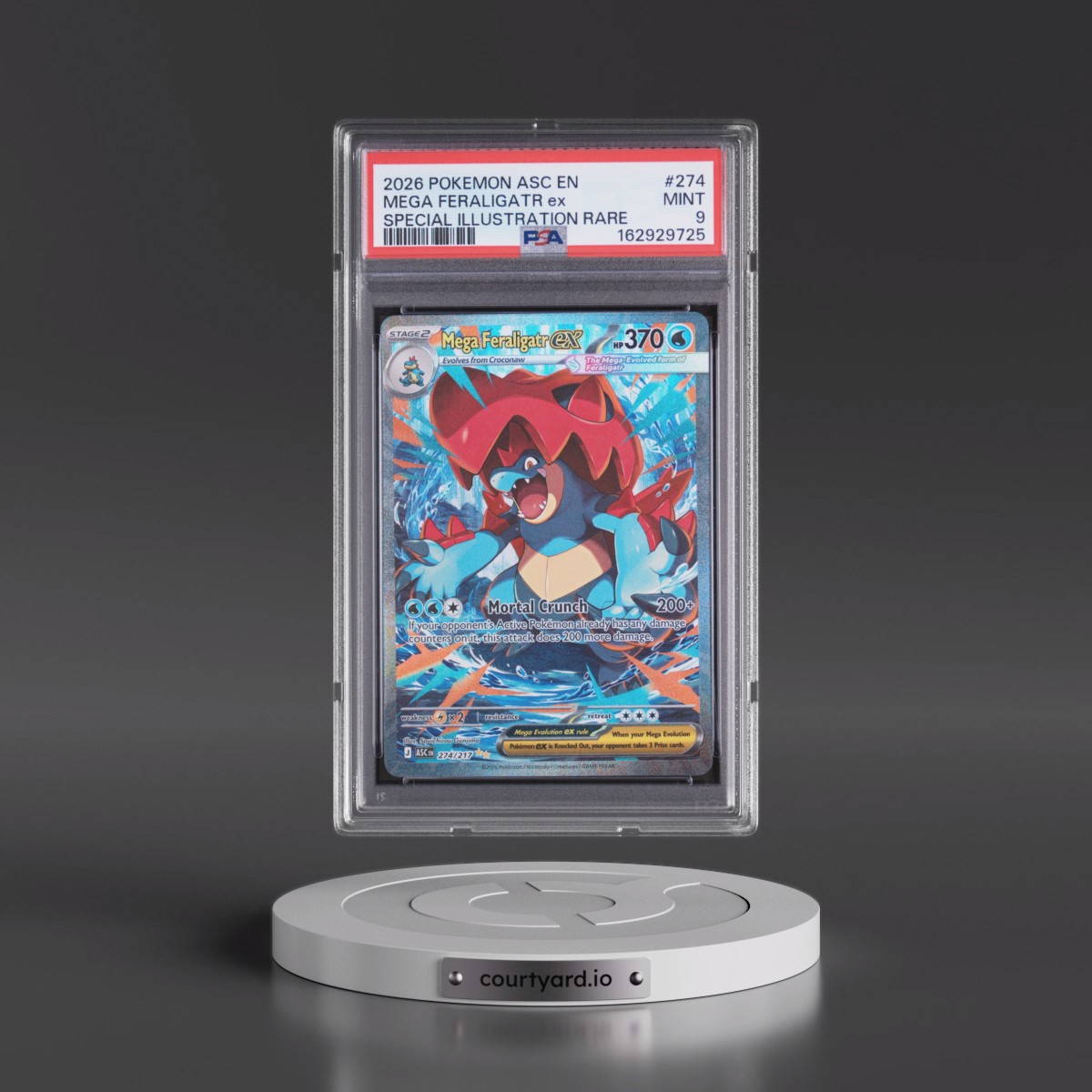 2026 Pokémon Asc EN-Ascended Heroes Mega Feraligatr EX - Holo Special Illustration Rare #274 PSA 9