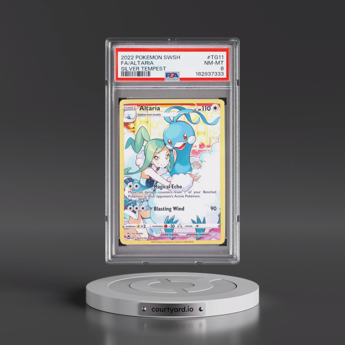 2022 Pokémon Sword & Shield Silver Tempest #TG11 Altaria - Full Art (PSA 8 NM-MT)
