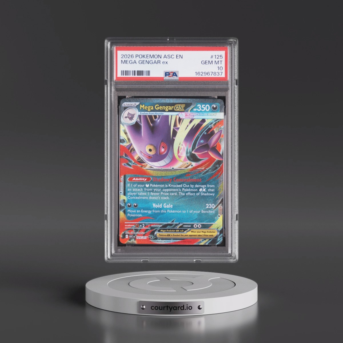 2026 Pokémon Asc EN-Ascended Heroes #125 Mega Gengar EX - Holo (PSA 10 GEM MINT)