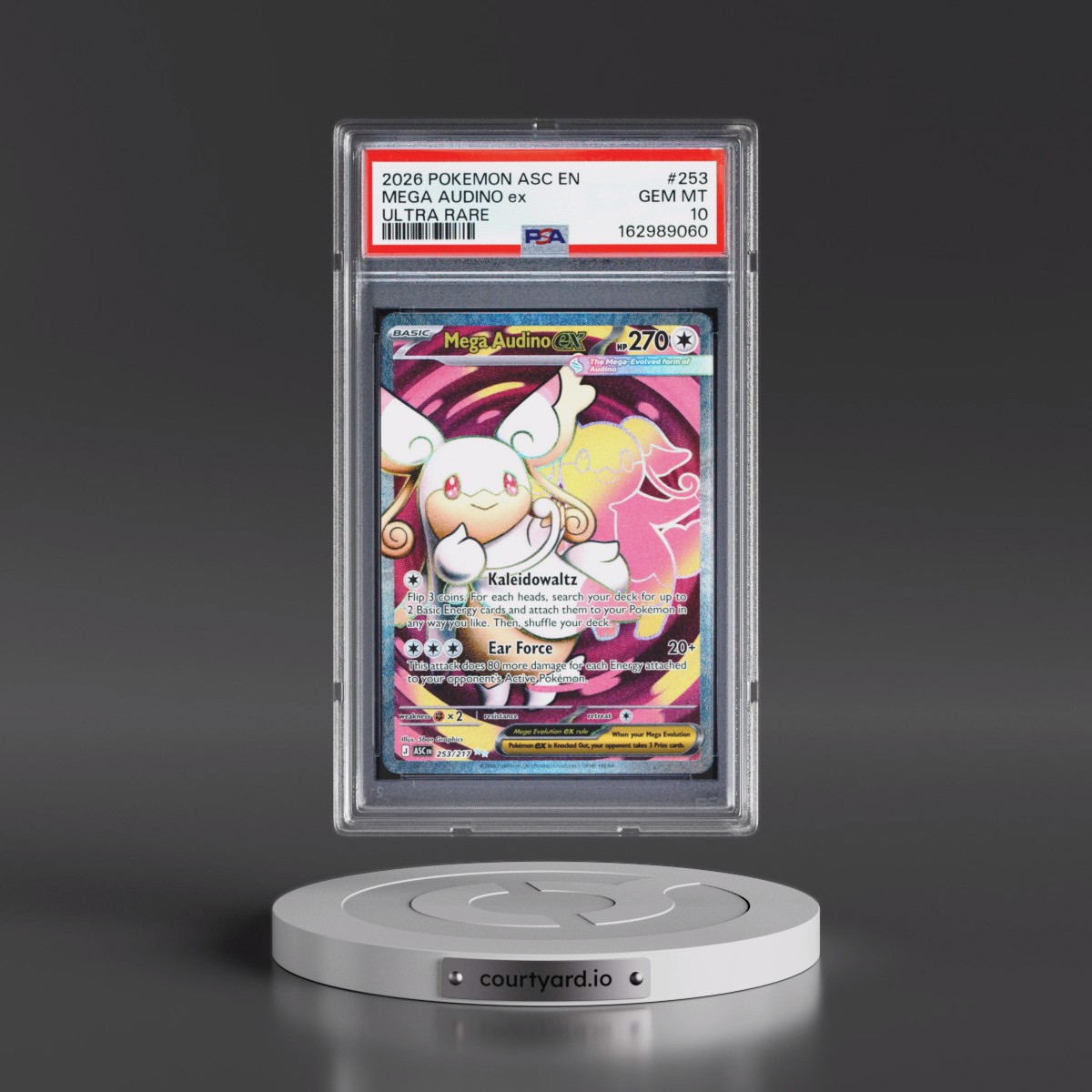 2026 Pokémon Asc EN-Ascended Heroes #253 Mega Audino EX - Holo Ultra Rare (PSA 10 GEM MINT)