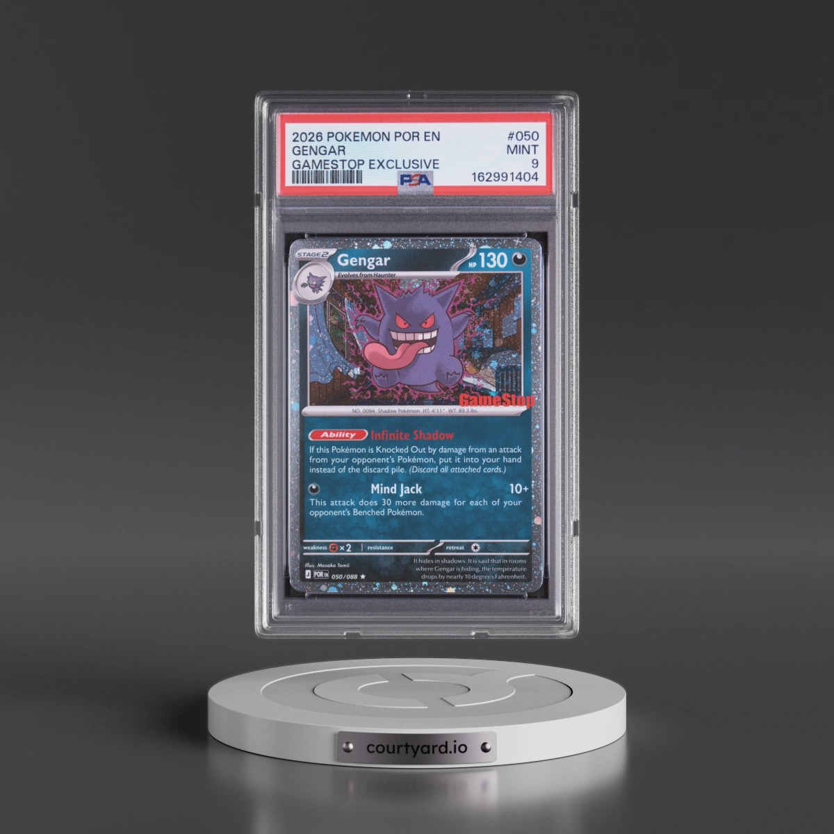 2026 Pokémon Por EN-Perfect Order #050 Gengar - Gamestop Exclusive (PSA 9 MINT)