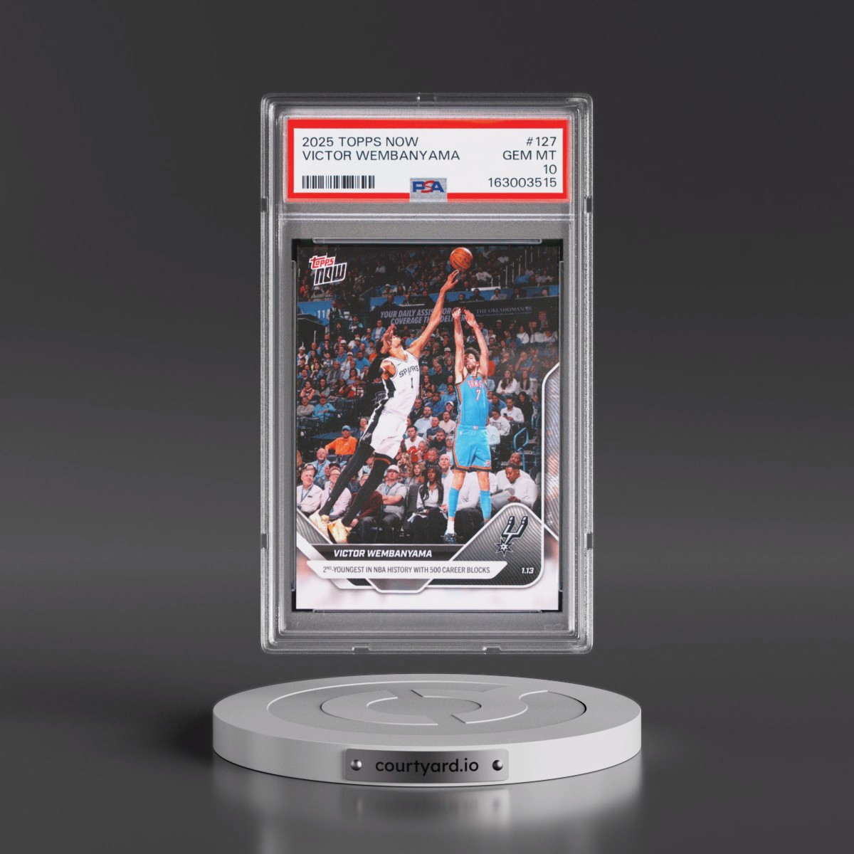 2025 Topps Now Victor Wembanyama #127 PSA 10