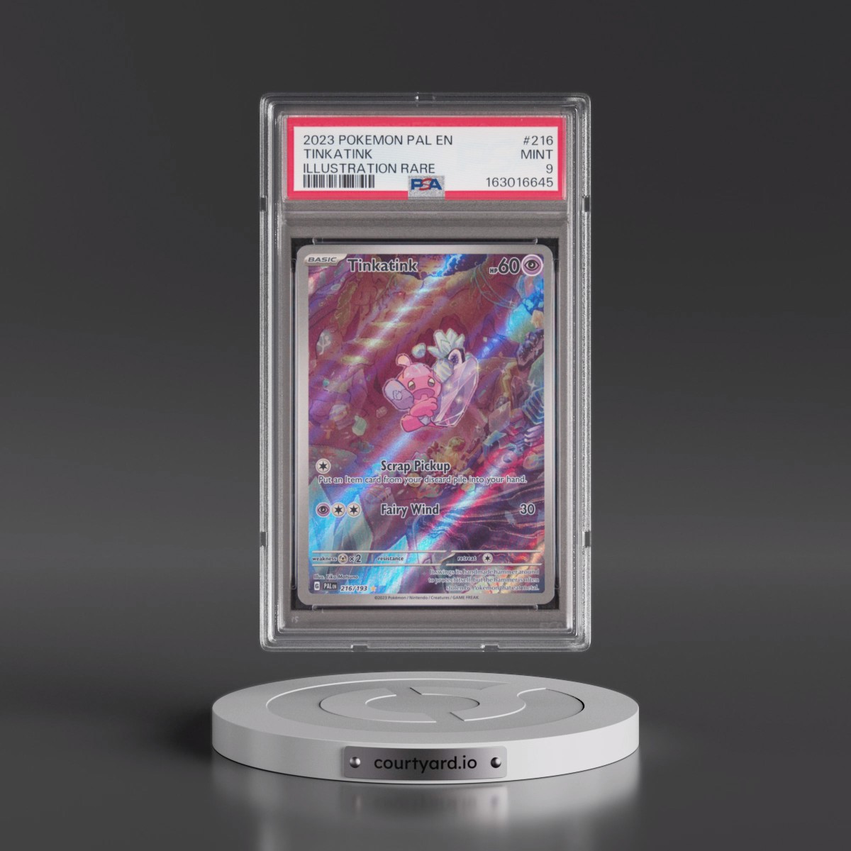 2023 Pokémon Pal EN-Paldea Evolved #216 Tinkatink - Illustration Rare (PSA 9 MINT)
