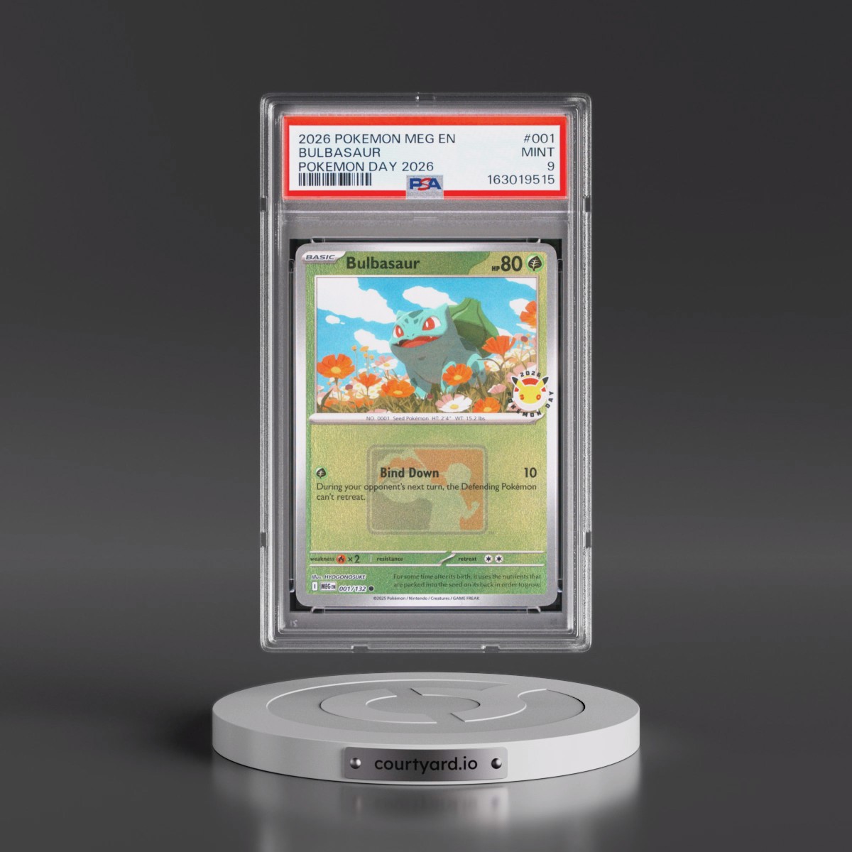 2026 Pokémon Meg EN-Mega Evolution #001 Bulbasaur - Pokemon Day 2026 (PSA 9 MINT)