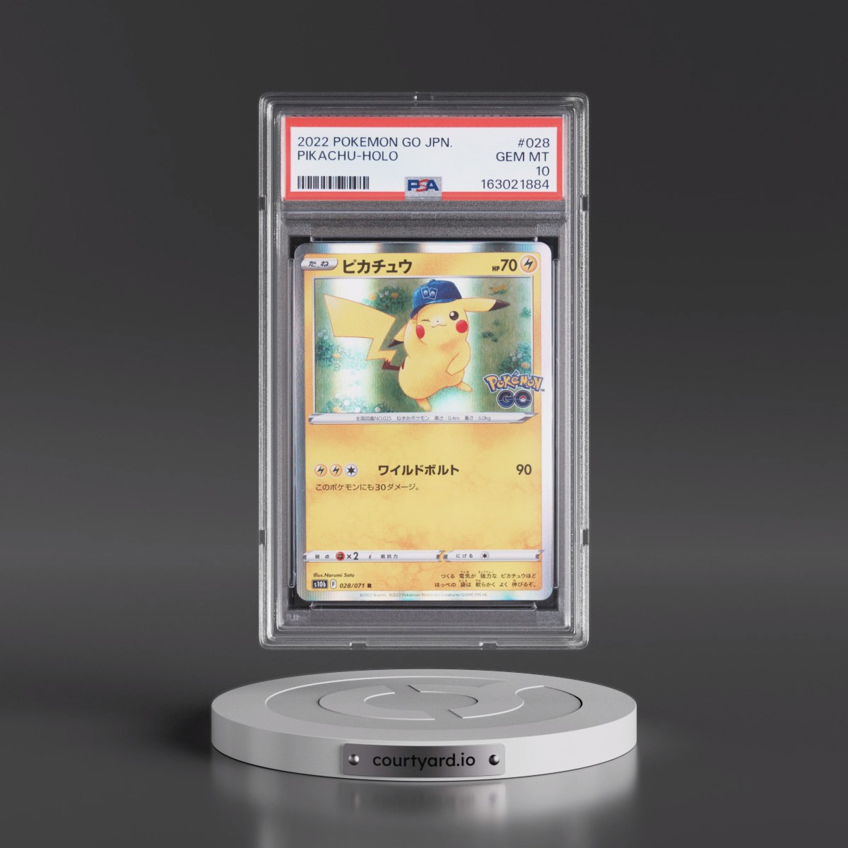 2022 Pokémon Go #028 Pikachu - Holo (PSA 10 GEM MINT)