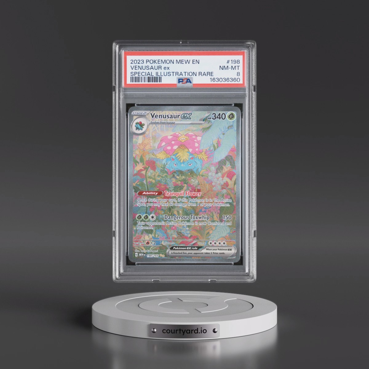 2023 Pokémon Mew EN-151 #198 Venusaur EX - Holo Special Illustration Rare (PSA 8 NM-MT)