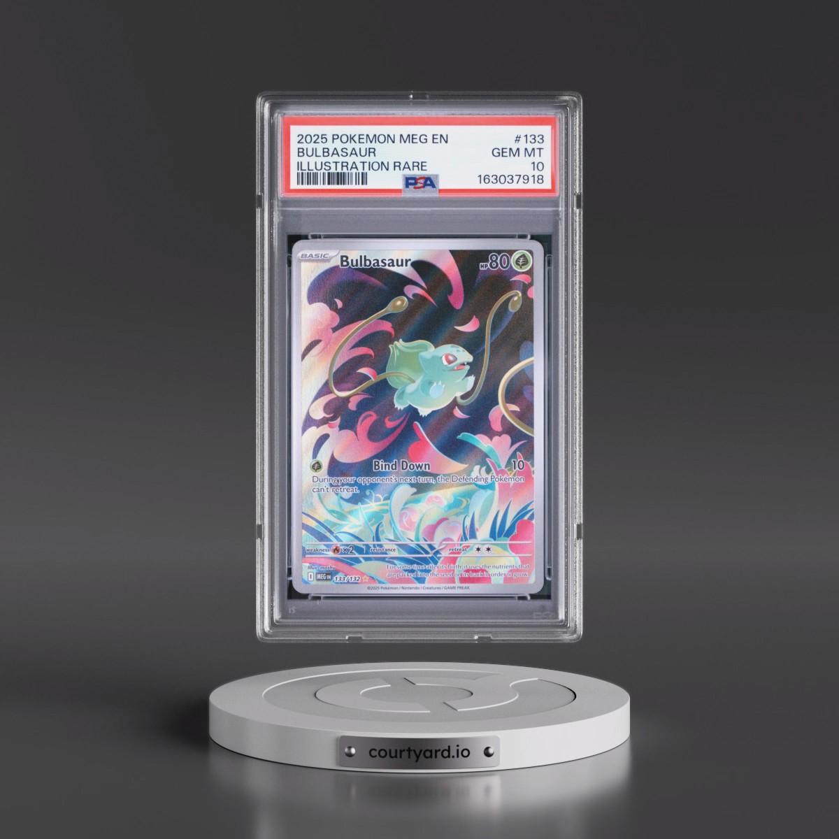 2025 Pokémon Meg EN-Mega Evolution #133 Bulbasaur - Illustration Rare (PSA 10 GEM MINT)
