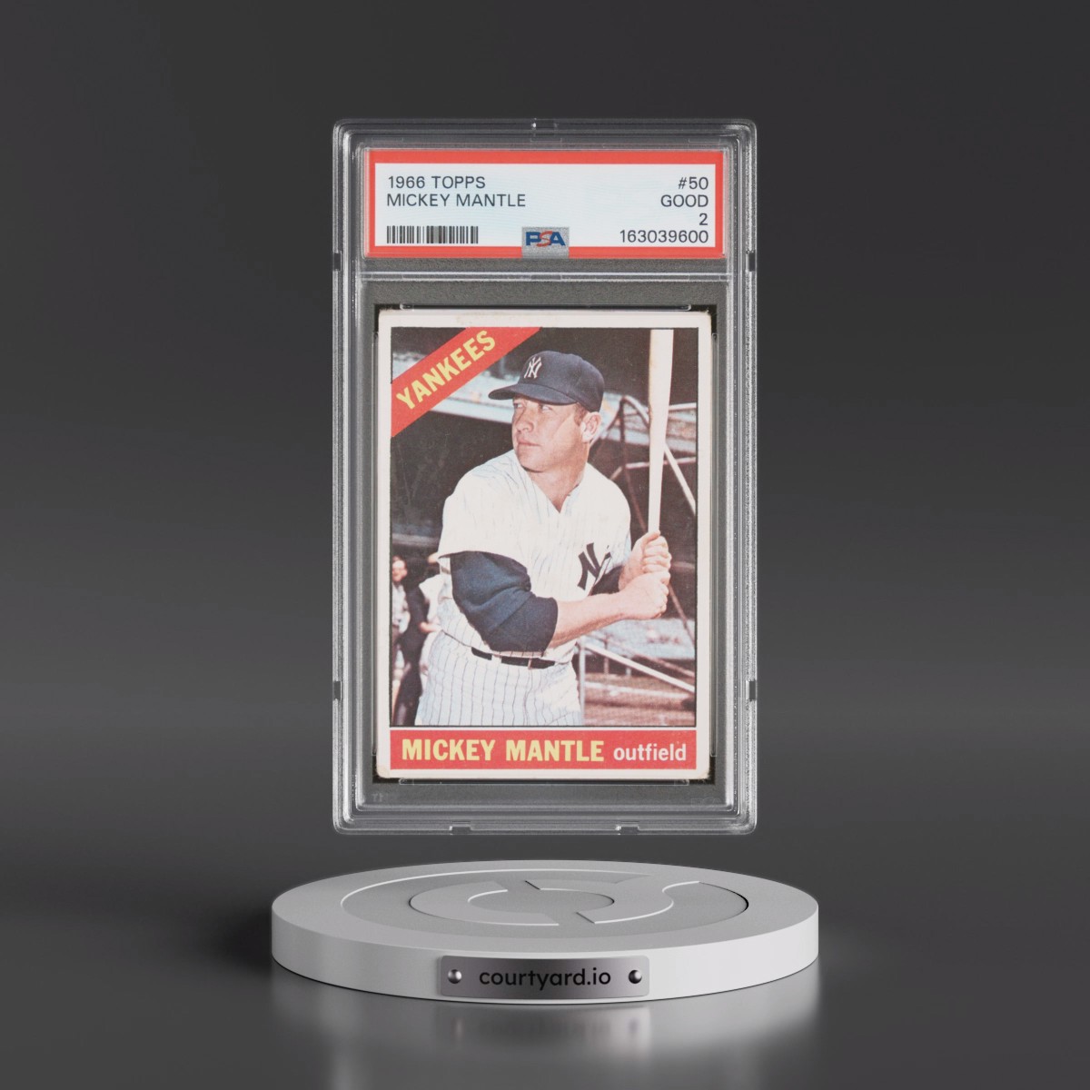 1966 Topps #50 Mickey Mantle (PSA 2 GOOD)