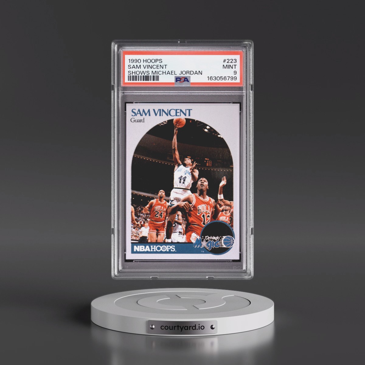 1990 Hoops Sam Vincent - Shows Michael Jordan #223 PSA 9