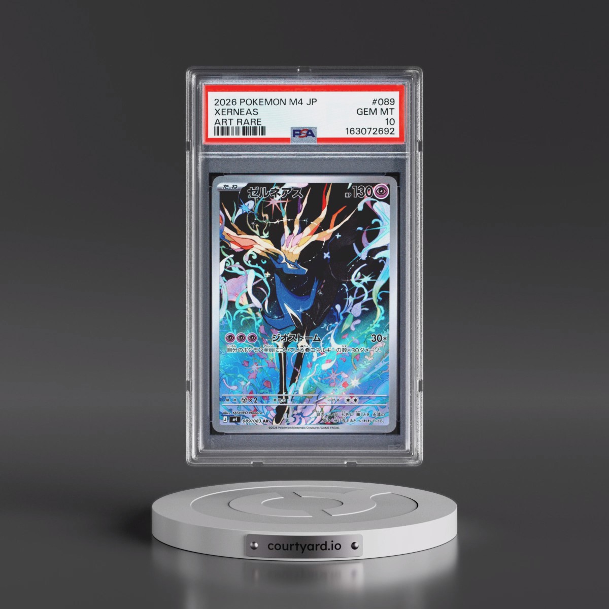 2026 Pokémon M4-Ninja Spinner #089 Xerneas - Art Rare (PSA 10 GEM MINT)