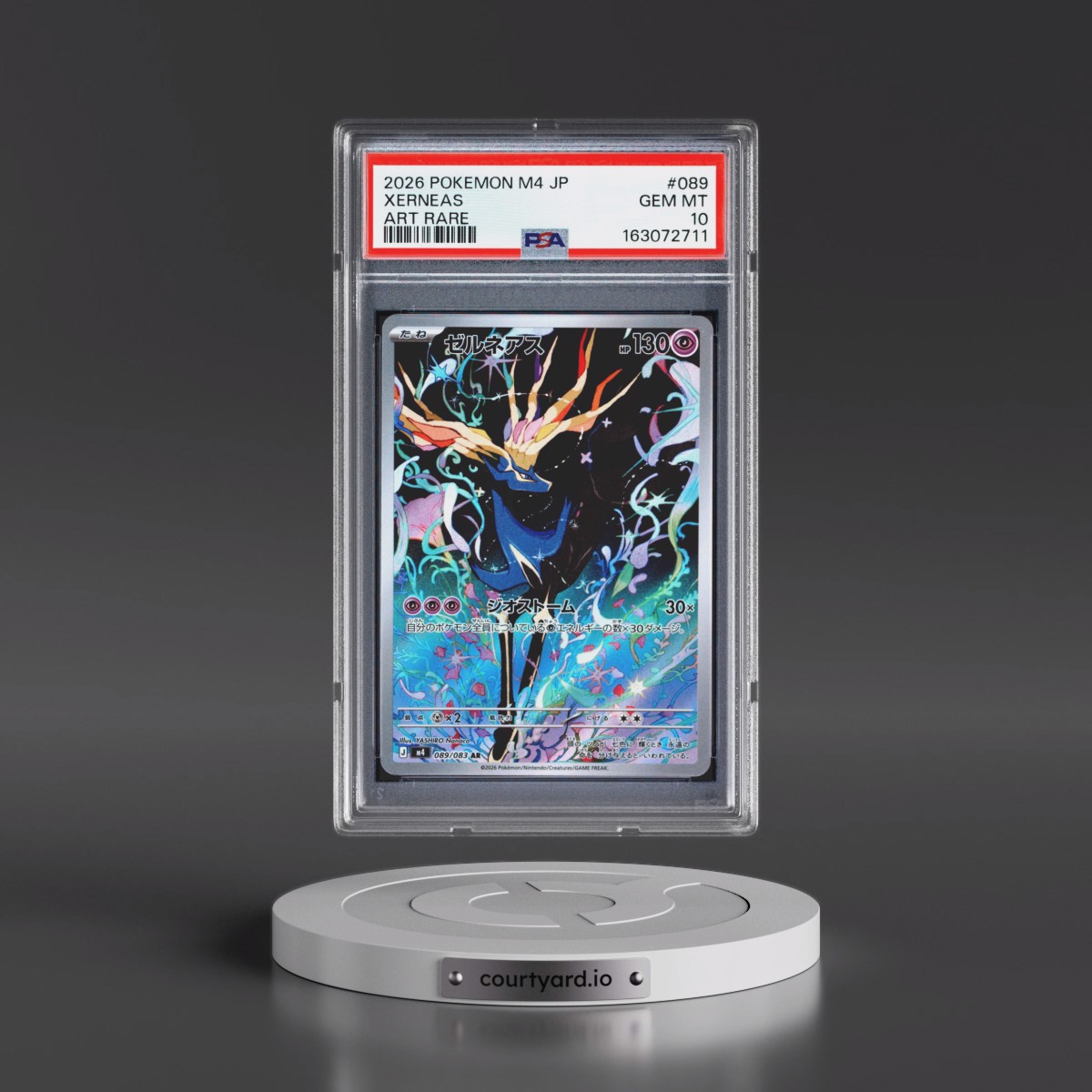 2026 Pokémon M4-Ninja Spinner #089 Xerneas - Art Rare (PSA 10 GEM MINT)