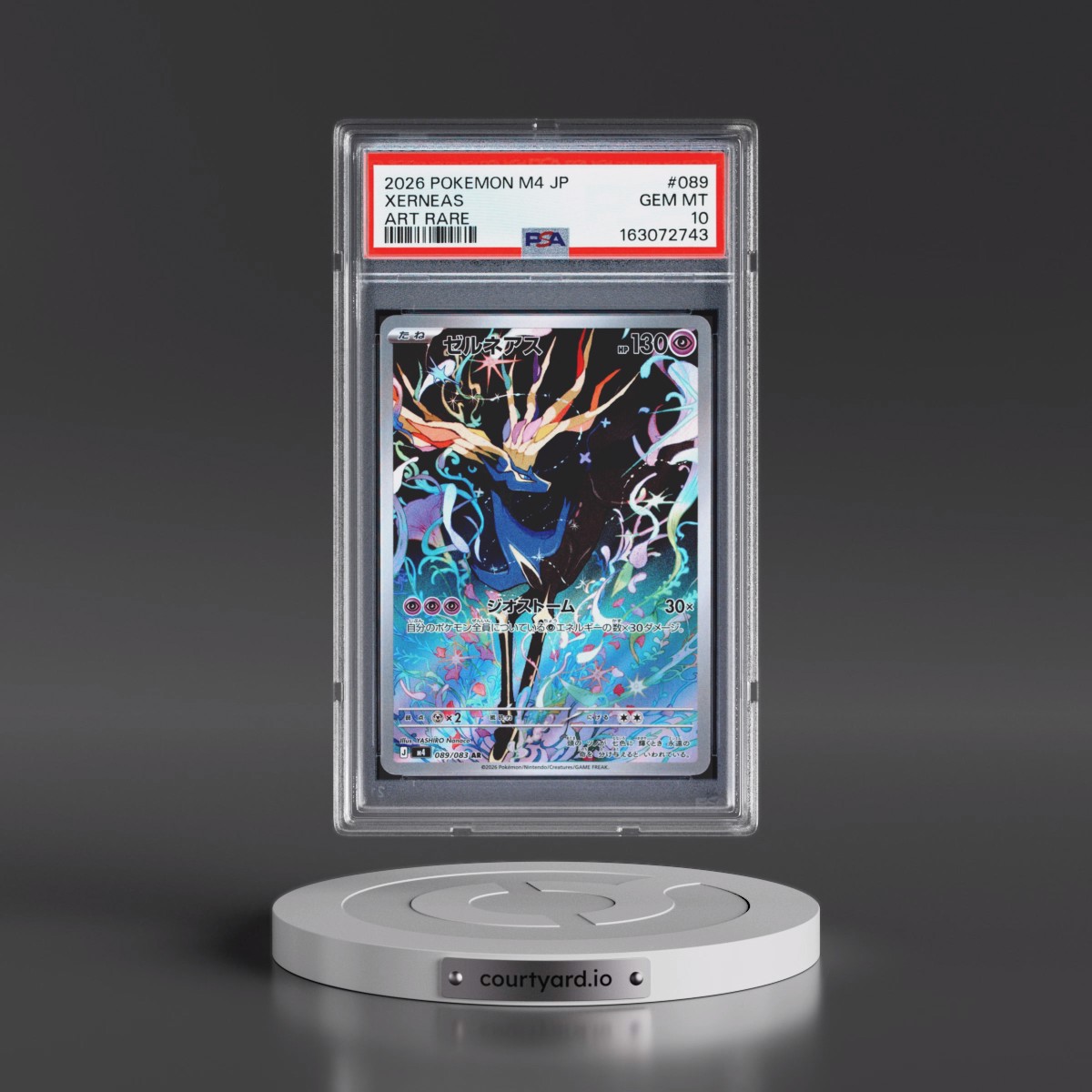 2026 Pokémon M4-Ninja Spinner #089 Xerneas - Art Rare (PSA 10 GEM MINT)