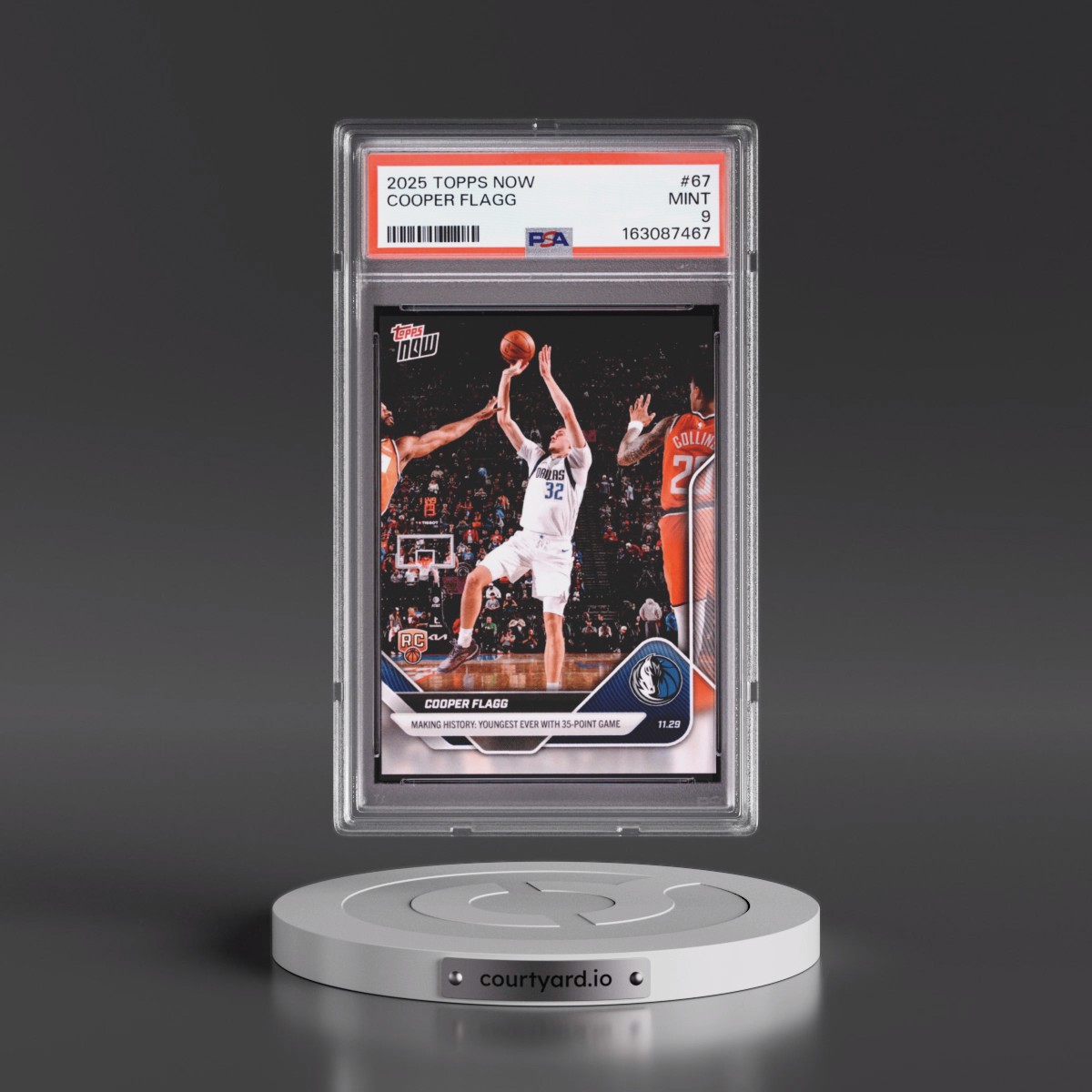 2025 Topps Now Cooper Flagg #67 PSA 9