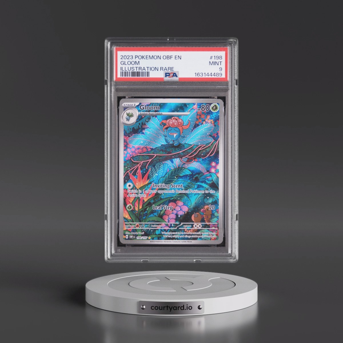 2023 Pokémon Obf EN-Obsidian Flames #198 Gloom - Illustration Rare (PSA 9 MINT)