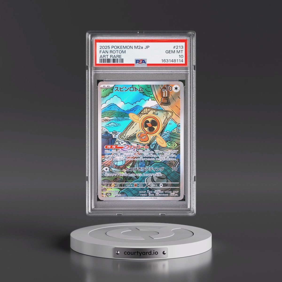 2025 Pokémon M2a-Mega Dream EX #213 Fan Rotom - Art Rare (PSA 10 GEM MINT)