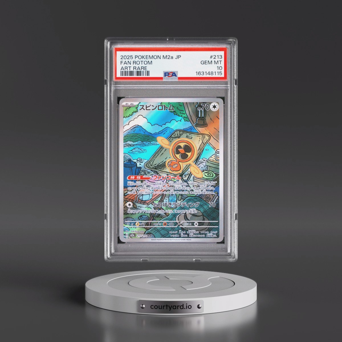 2025 Pokémon M2a-Mega Dream EX #213 Fan Rotom - Art Rare (PSA 10 GEM MINT)
