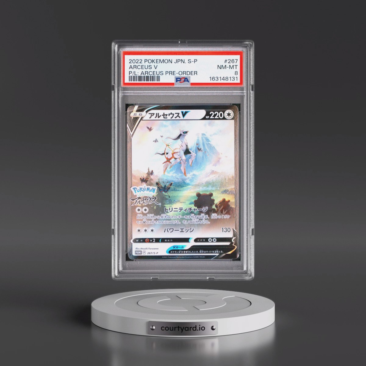 2022 Pokémon S Promo Arceus V - Holo Pokemon Legends: Arceus Pre-Order #267 PSA 8