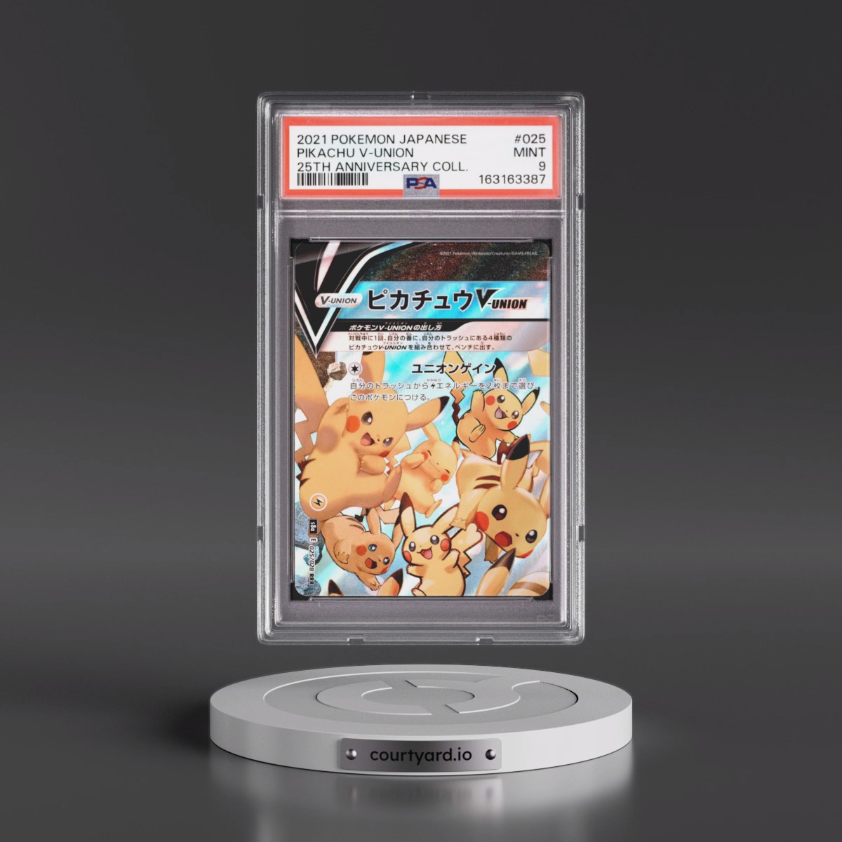 2021 Pokémon 25th Anniversary Collection #025 Pikachu V-Union (PSA 9 MINT)