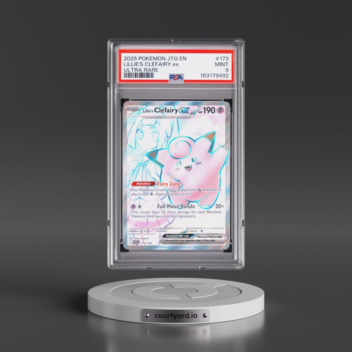 2025 Pokémon Jtg EN-Journey Together #173 Lillie's Clefairy EX - Holo Ultra Rare (PSA 9 MINT)