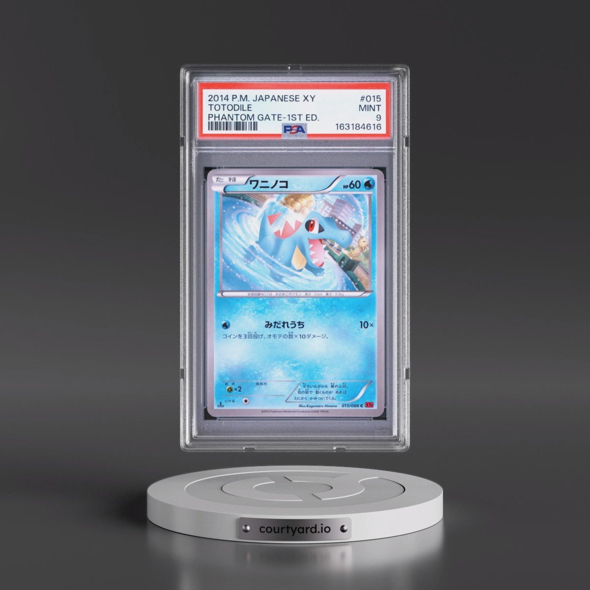2014 Pokémon XY Phantom Gate #015 Totodile - 1st Edition (PSA 9 MINT)