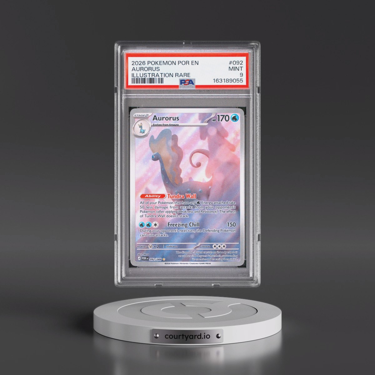 2026 Pokémon Por EN-Perfect Order #092 Aurorus - Illustration Rare (PSA 9 MINT)