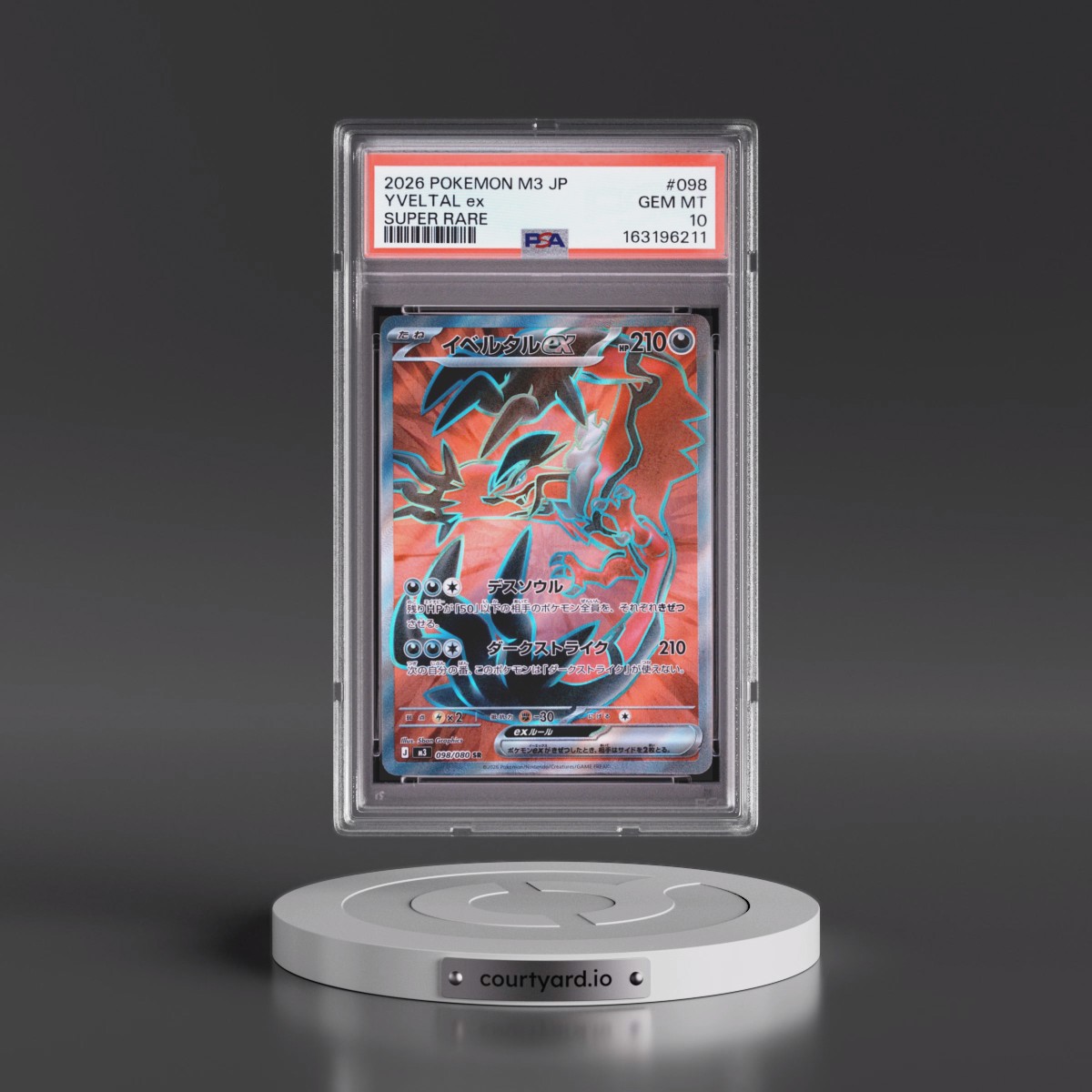 2026 Pokémon M3-Nullifying Zero #098 Yveltal EX - Holo Super Rare (PSA 10 GEM MINT)