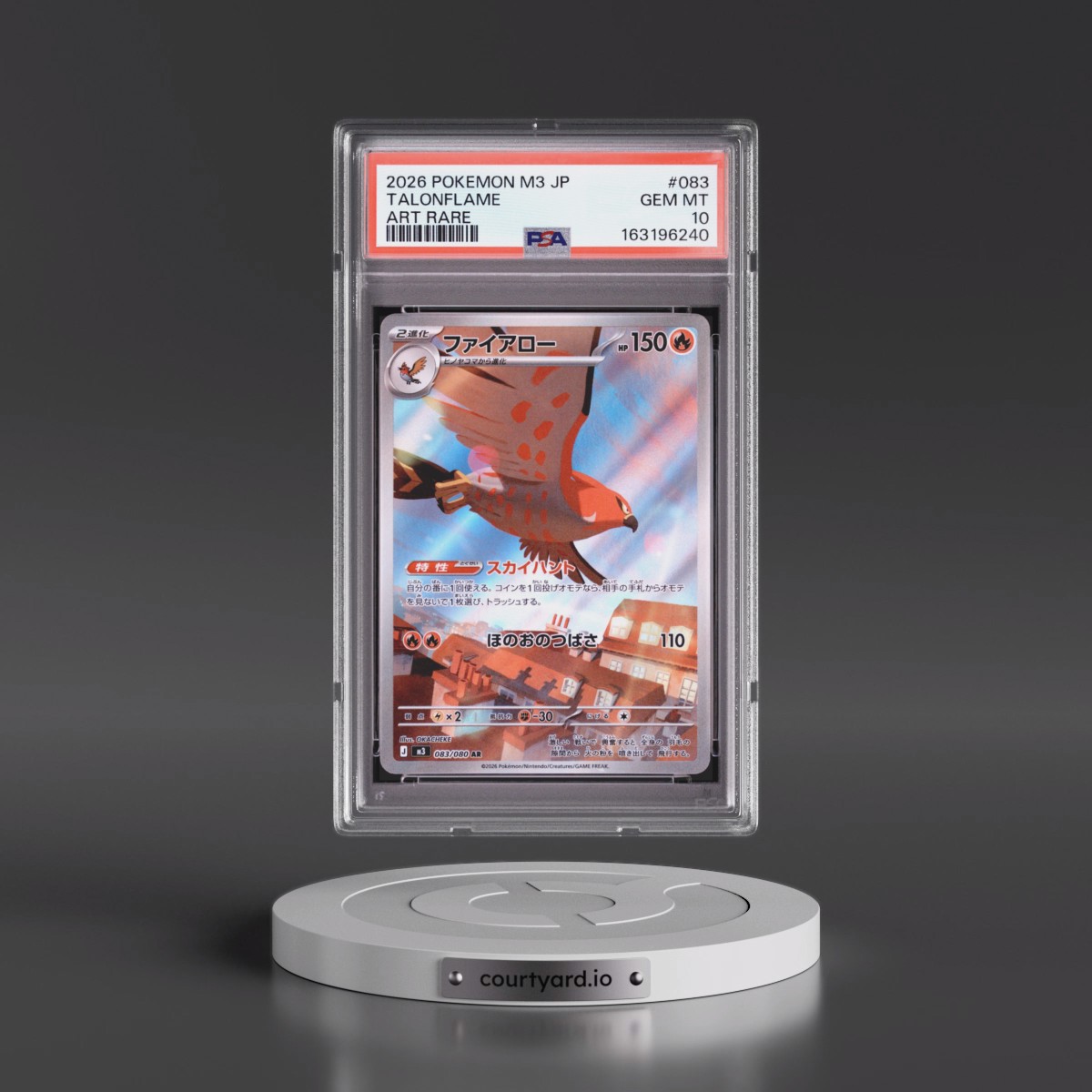2026 Pokémon M3-Nullifying Zero #083 Talonflame - Art Rare (PSA 10 GEM MINT)