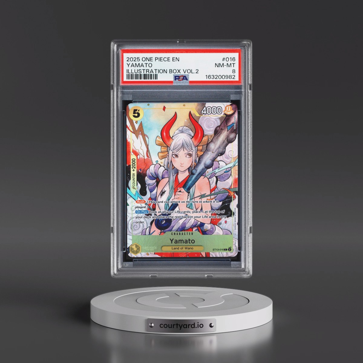 2025 One Piece Promos #016 Yamato - Illustration Box Vol.2 (PSA 8 NM-MT)