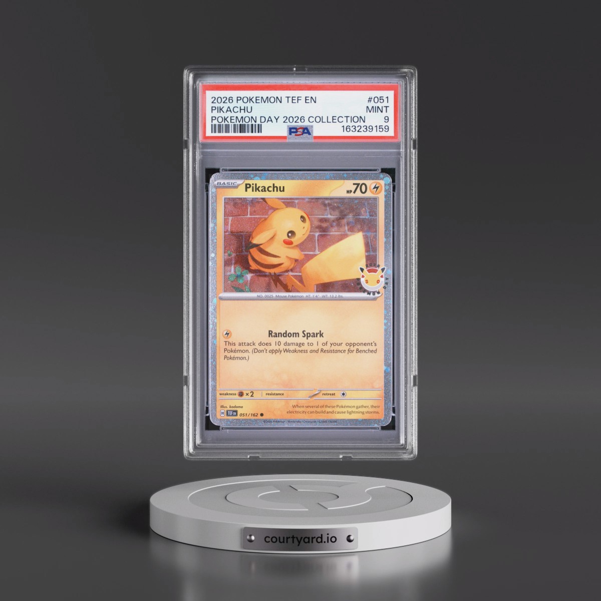 2026 Pokémon Tef EN-Temporal Forces #051 Pikachu - Pokemon Day 2026 Collection (PSA 9 MINT)