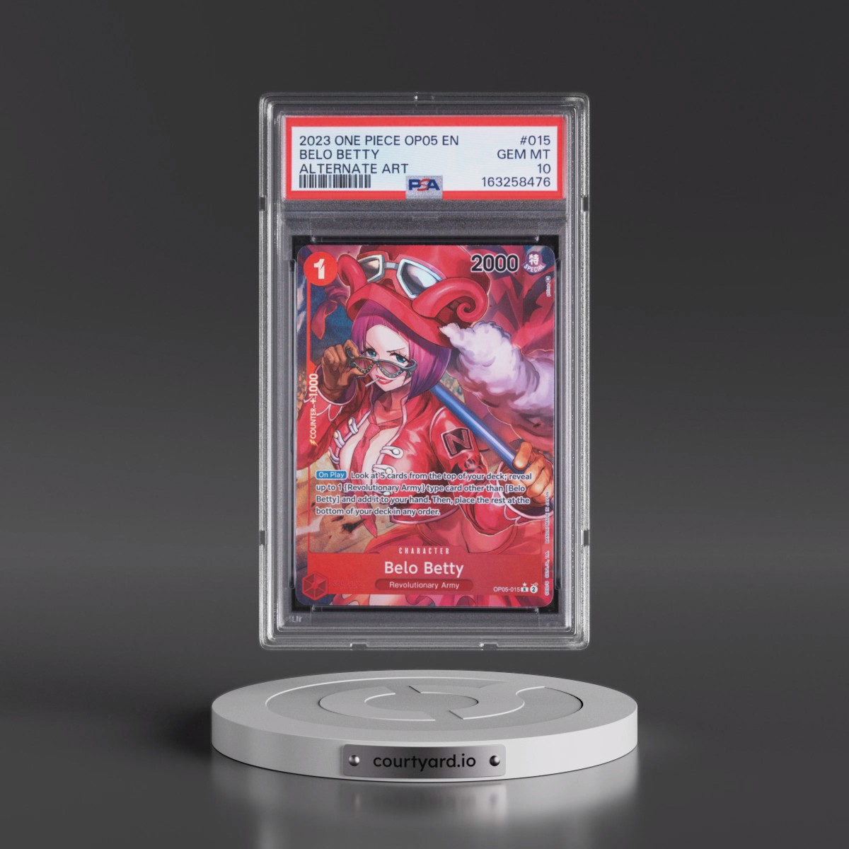 2023 One Piece OP05-Awakening of the New Era Belo Betty - Alternate Art #015 PSA 10
