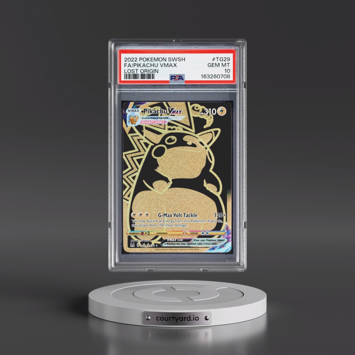 2022 Pokémon Sword & Shield Lost Origin #TG29 Pikachu Vmax - Full Art (PSA 10 GEM MINT)
