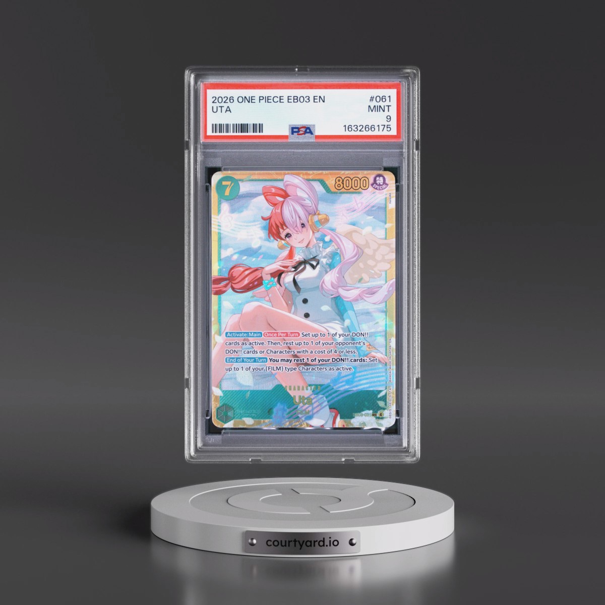 2026 One Piece EB03-Extra Booster -One Piece Heroines Edition #061 Uta (PSA 9 MINT)